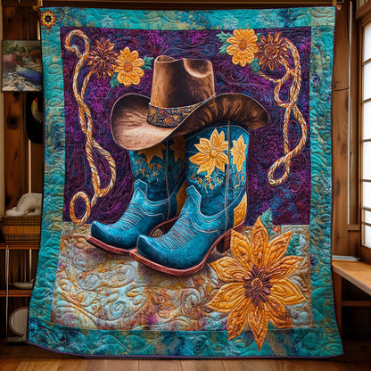 Sunflower Cowboy Boots WY1211026CL  Quilt