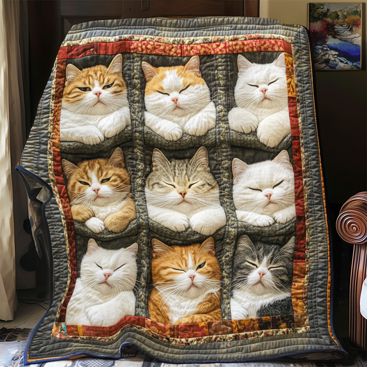 Cat Sleeping Collection YR2712003CL Quilt