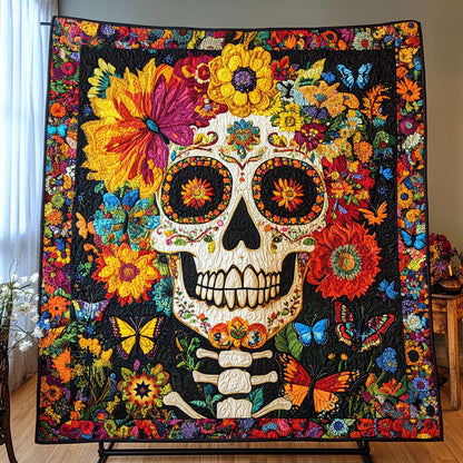 Flower Skull WU2610009CL Quilt