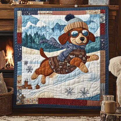 Frosty Dachshund Days WN2011036CL Quilt