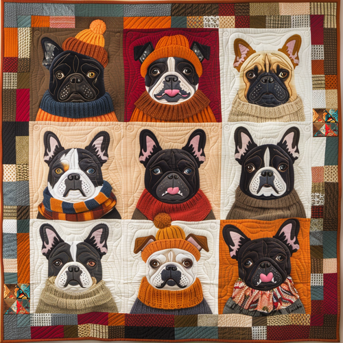 French Bulldogs Sweater WG1810013CL Quilt