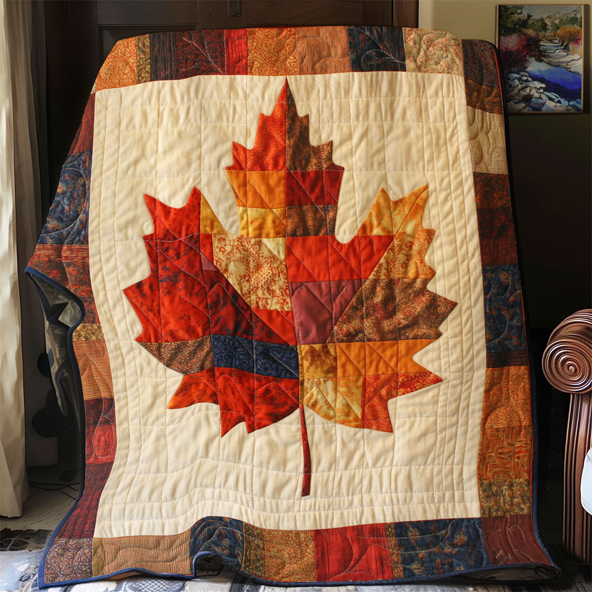 Vibrant Maple Leaf WY1502075CL Quilt