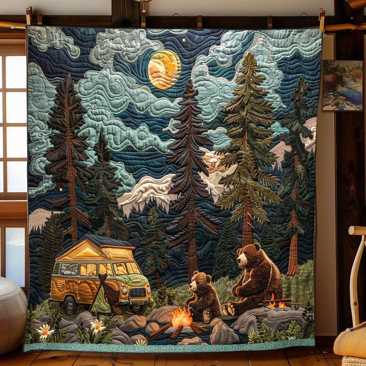 Bonding Bear Camping WP0609007CL Quilt