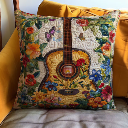 Flower Guitar WJ1309039CL Quilt Pillow Case