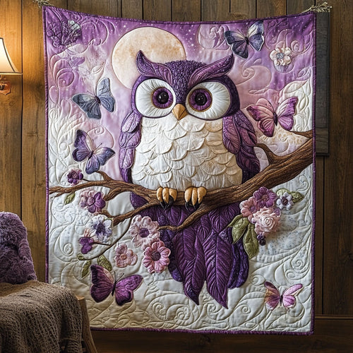 Enchanted Violet Owl WJ1501007CL Quilt