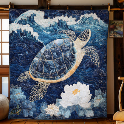 Flower Wave Turtle WY1311047CL Quilt