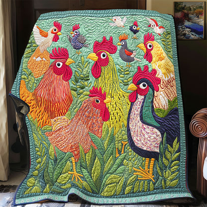 Playful Chicken WX2512037CL Quilt