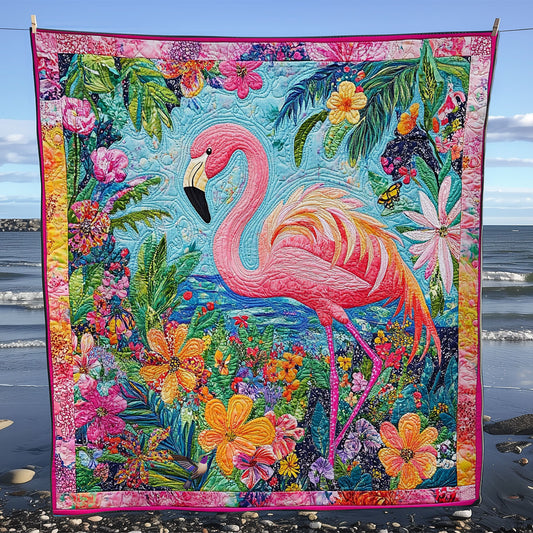 Flower Flamingo WY1211019CL Quilt