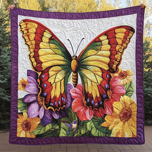 Butterfly Flower WX1710002CL Quilt