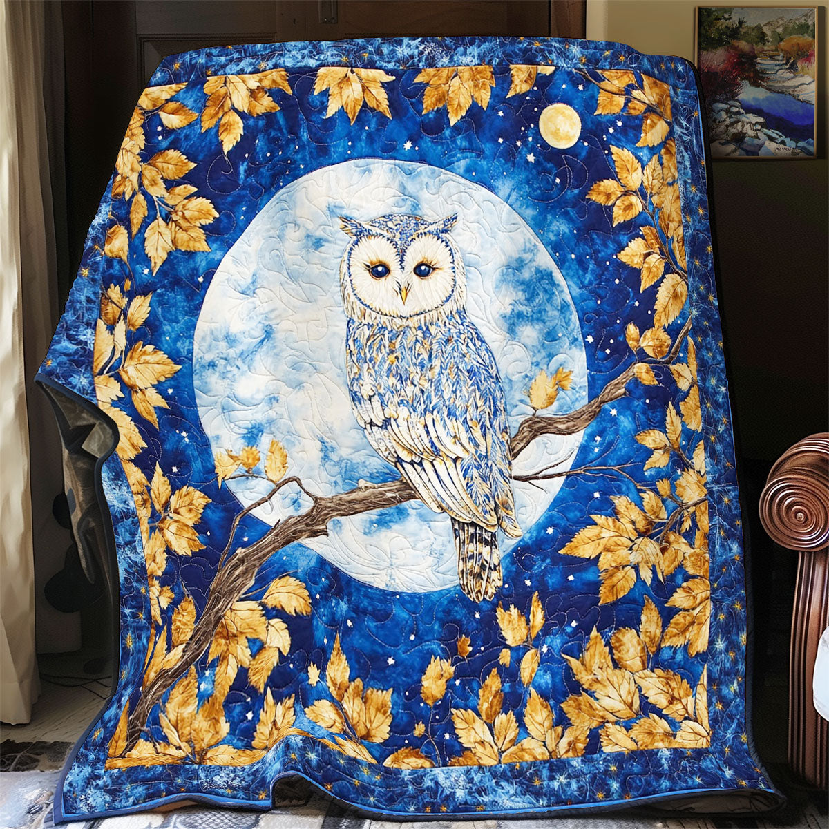 Mystic Owl In Night WY0202039CL Quilt