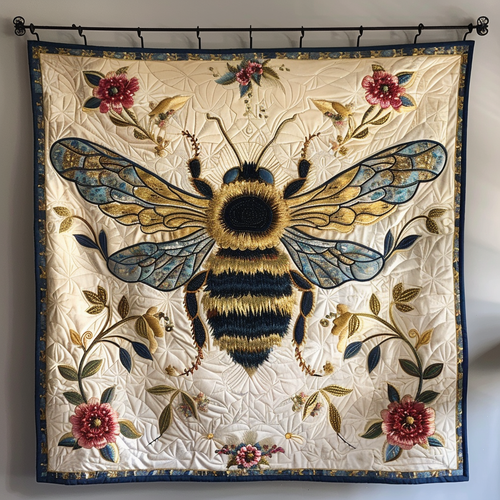 Floral Bee XR1909014CL Quilt