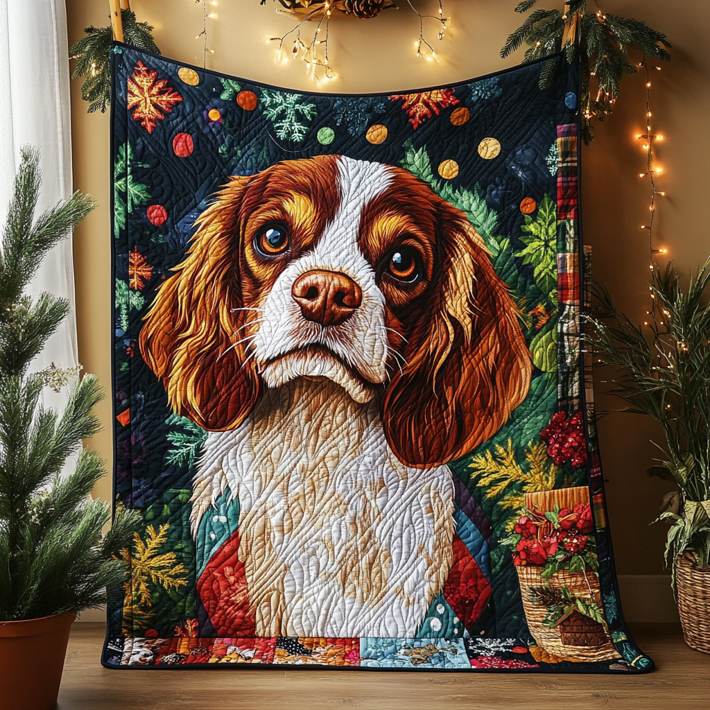 Festive Cocker Spaniel WN2409068CL Quilt