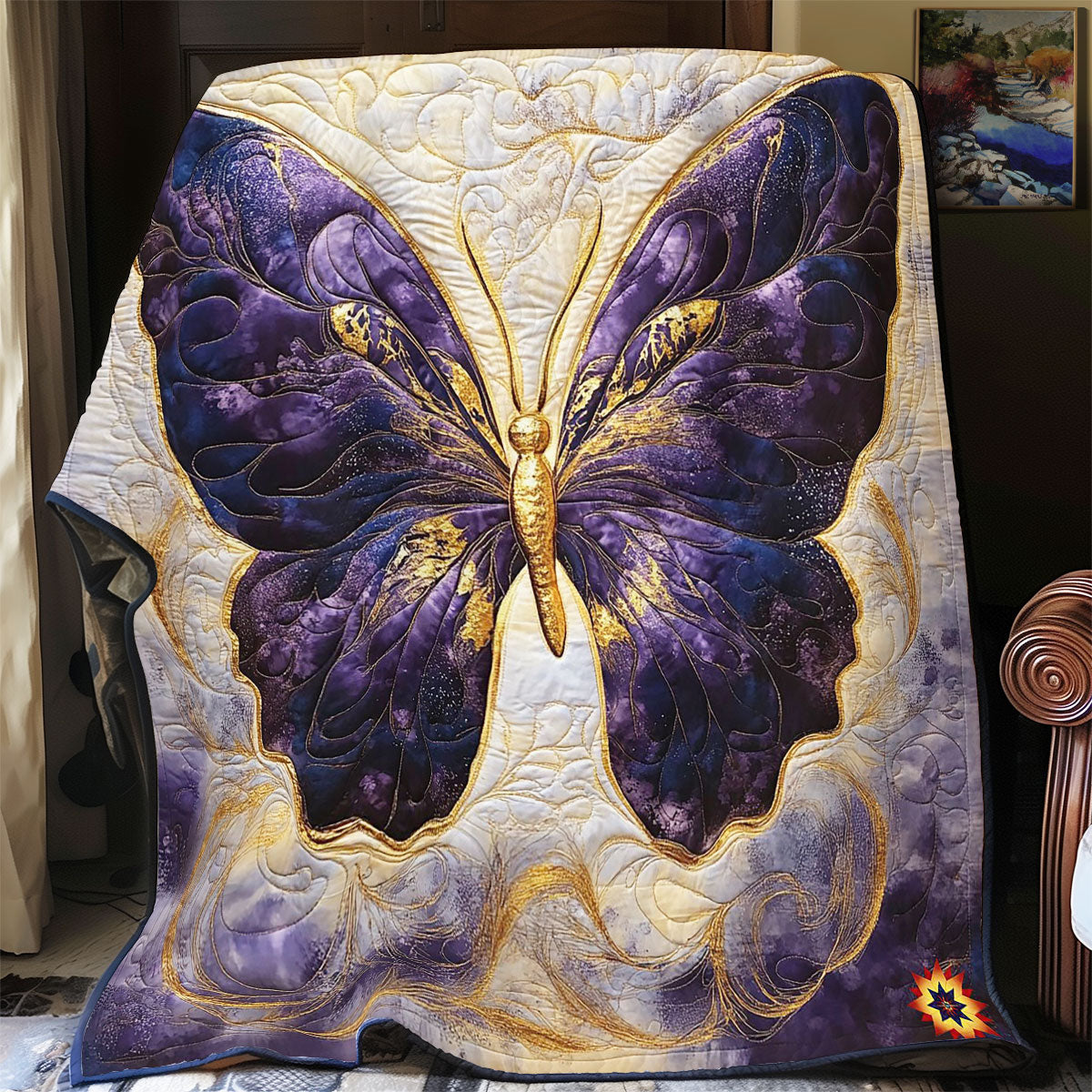 Mystic Purple Butterfly WY0912031CL Quilt