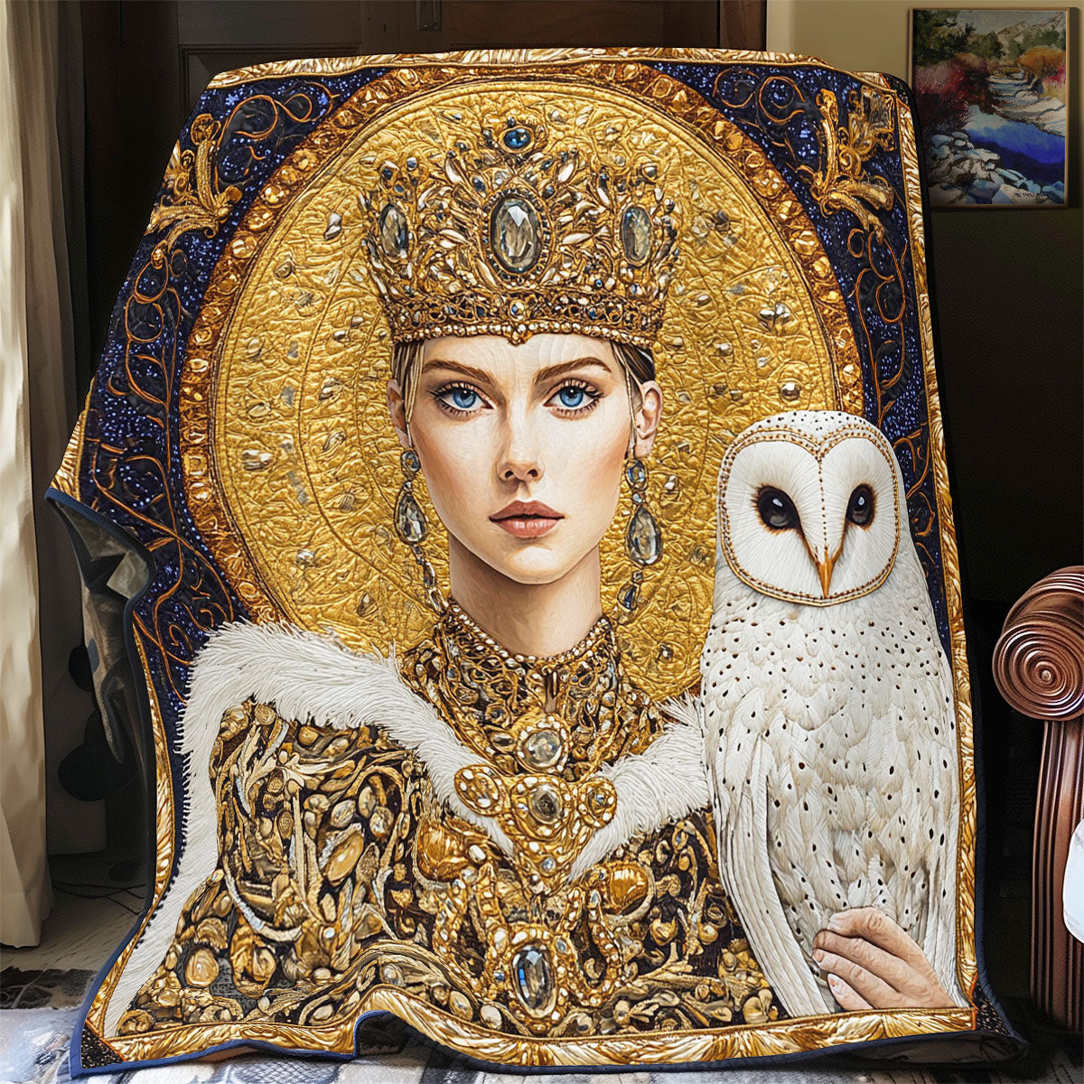 Queen And White Owl WY0202049CL Quilt