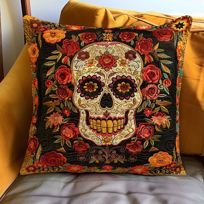 Floral Skull WN2110151CL Quilt Pillow Case