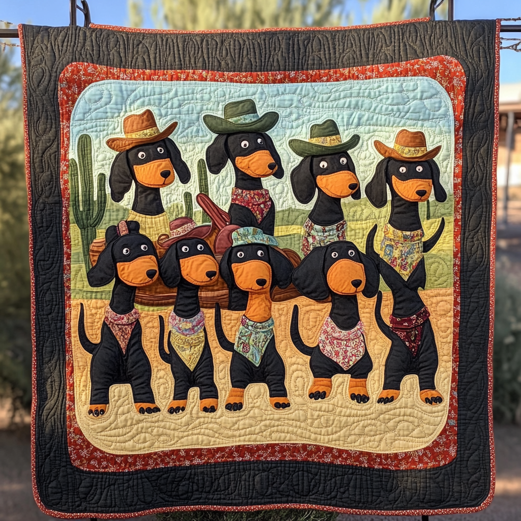 Dachshund’s Desert Adventure WN2409050CL Quilt