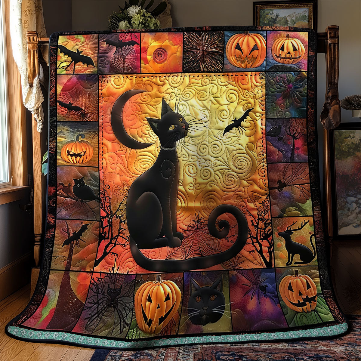 Cat Halloween WN1309062CL Quilt