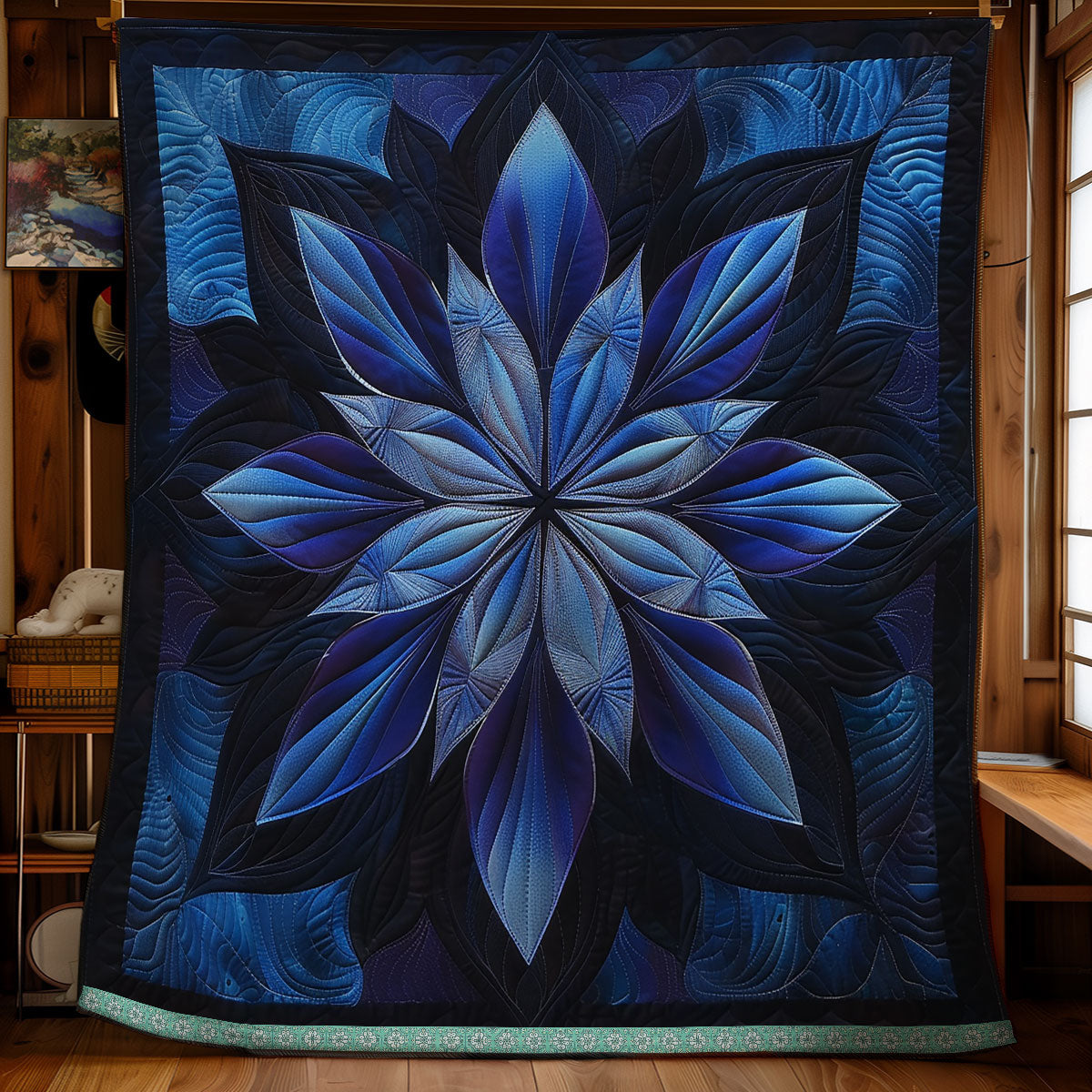 Mystical Blue Oasis WN1309049CL Quilt