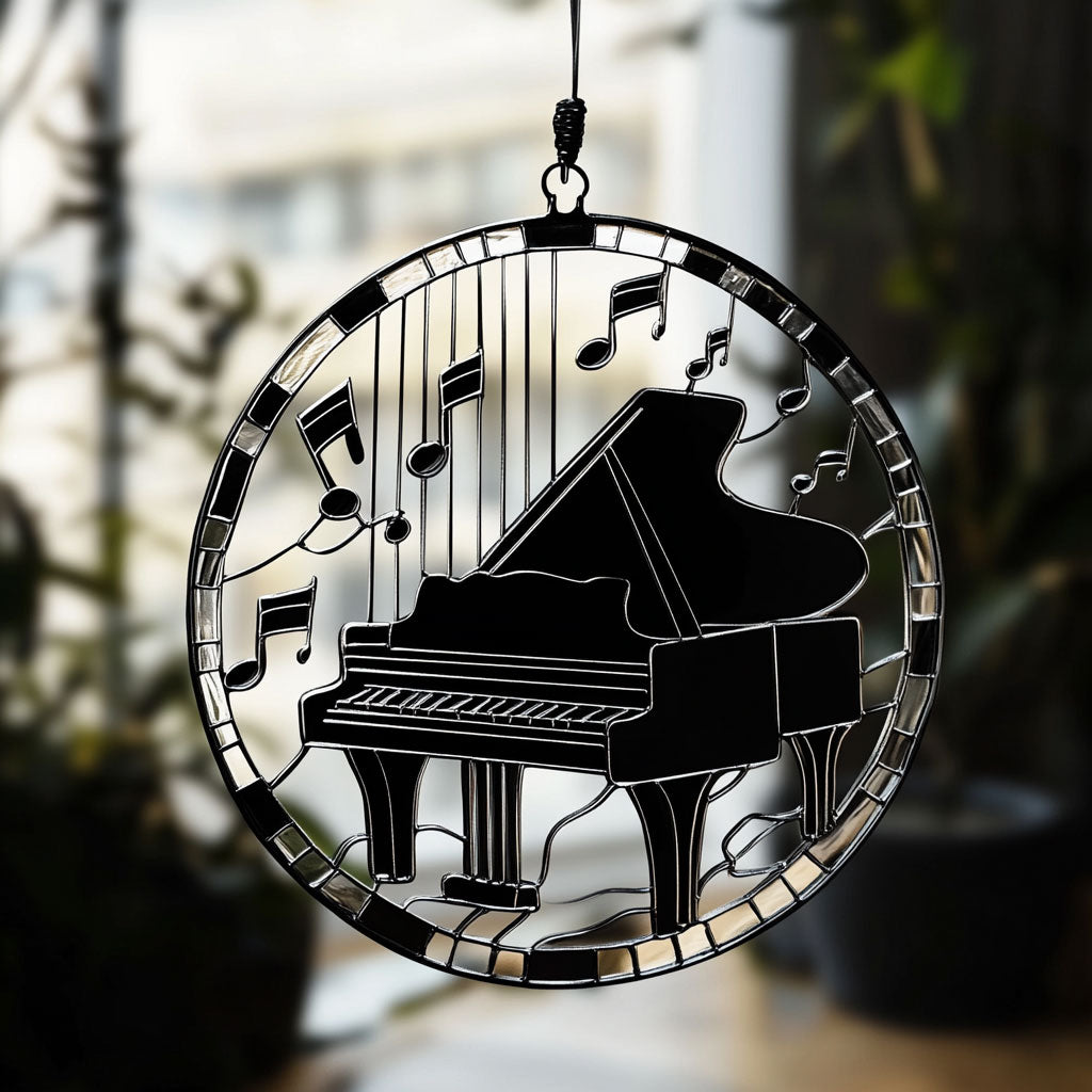 Piano WU0810010CL Stained Glass Suncatcher