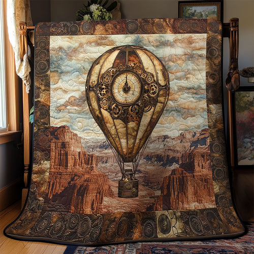 Hot Air Balloon In Canyon WY2301061CL Quilt