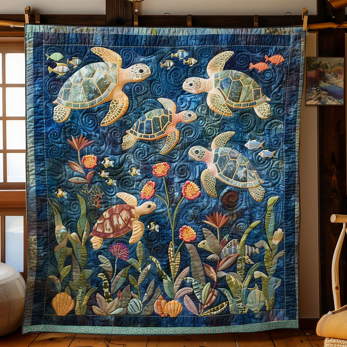 Sea Turtle WJ1909017CL Quilt