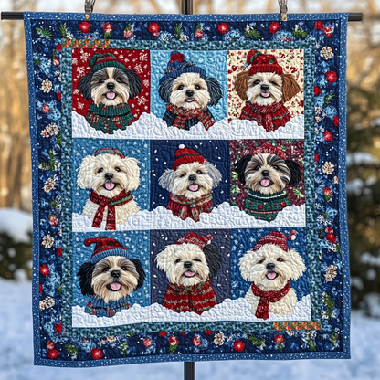 Joyful Shih Tzu XR0210014CL Quilt