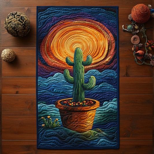 Cactus Swirling CP0605008CL Quilted Table Runner