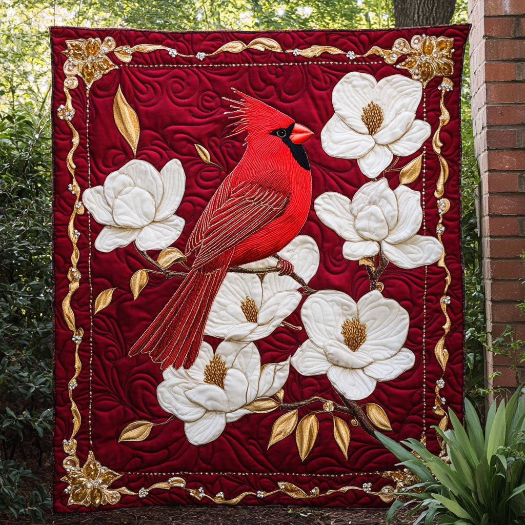 Cardinal Magnolia Branch WT1104062CL Quilt