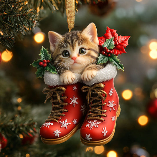 Cat Noel Glow WN0811031CL Christmas Ornament