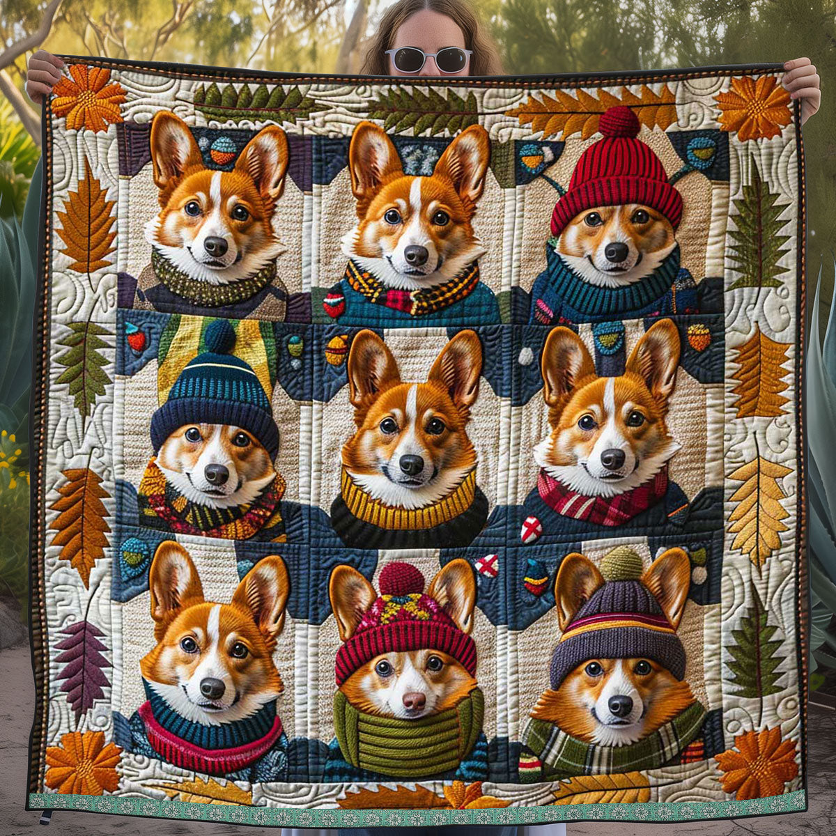 Cute Corgi WJ1309002CL Quilt