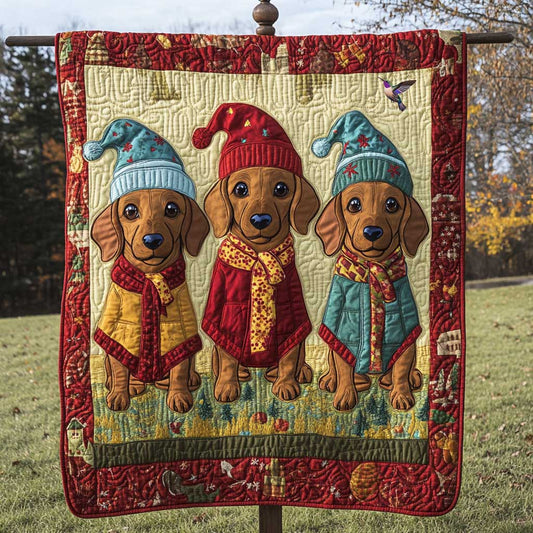 Red Dachshund Winter Sweater WP0111018CL Quilt