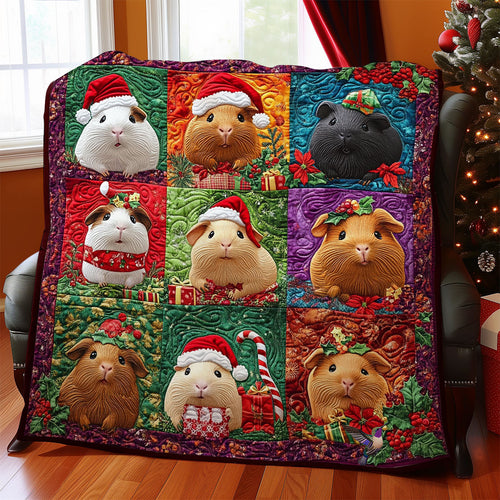 Christmas Of Guinea Pig WY1211015CL Quilt