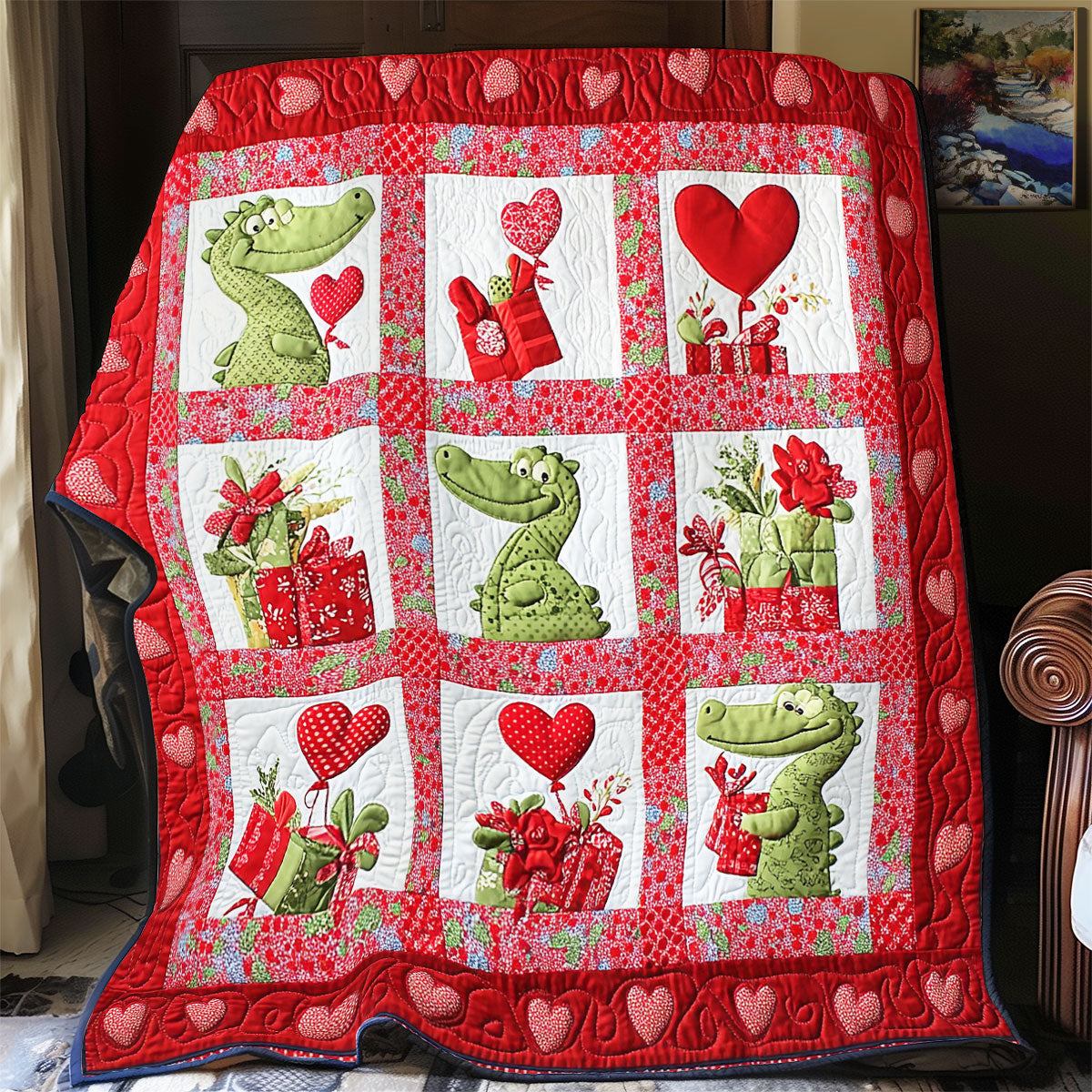 Crocodile Valentine WX0302011CL Quilt