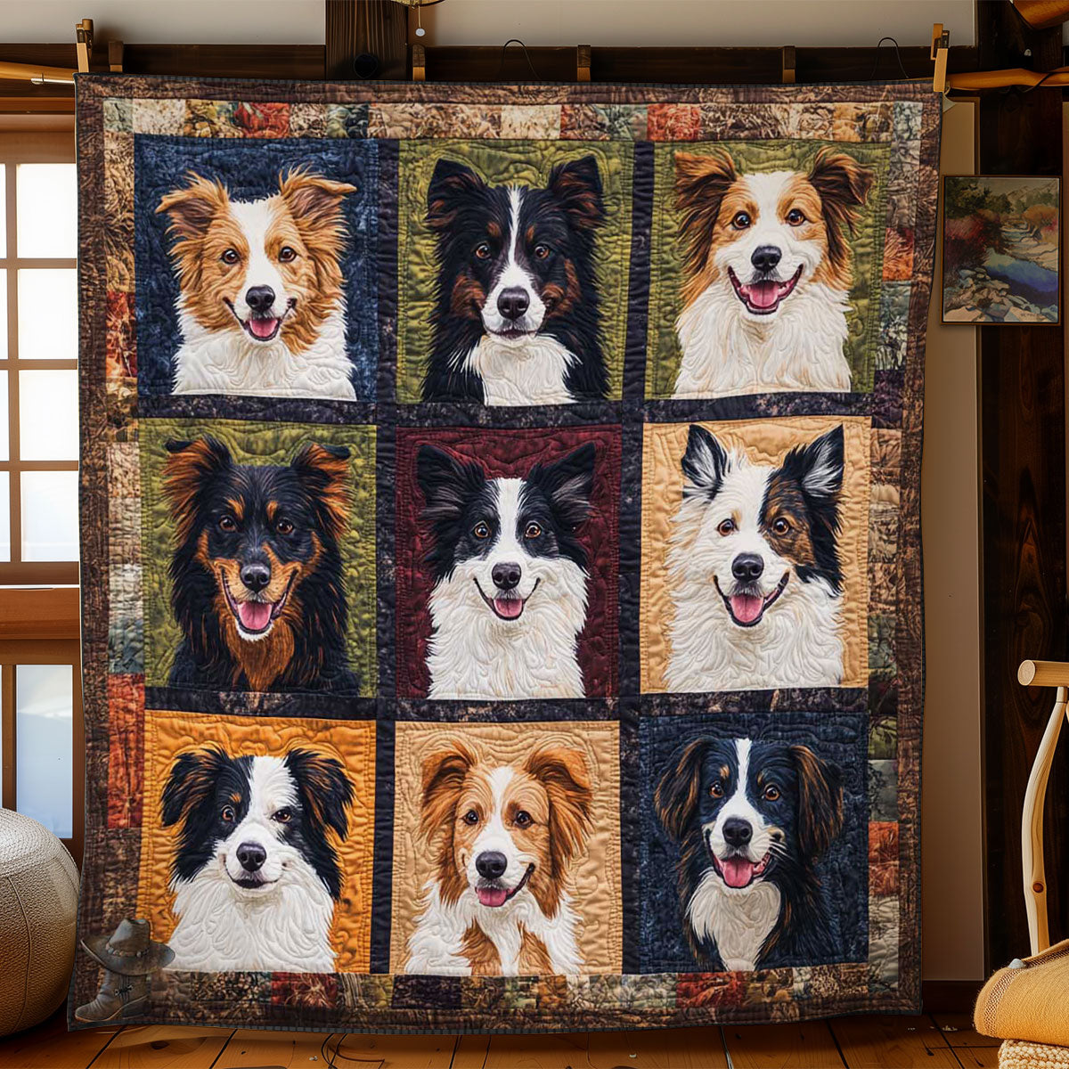 Rustic Border Collies WN2910037CL Quilt