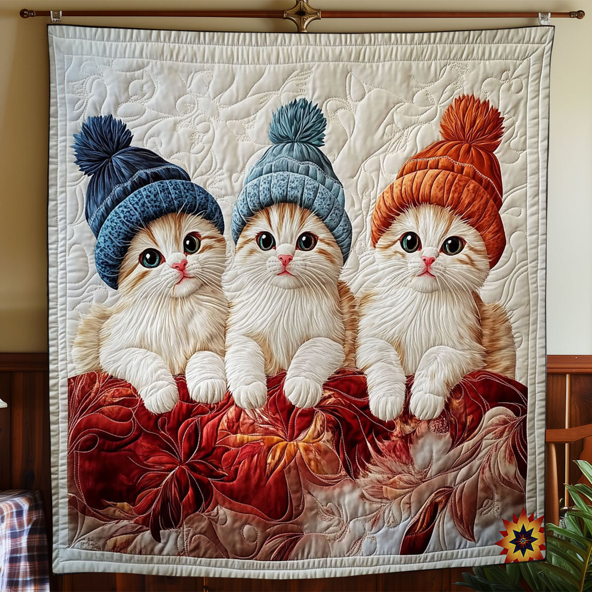 Winter Three Cat WY1112026CL Quilt