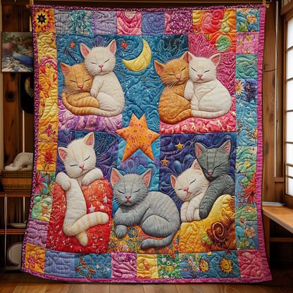 Vibrant Sleep Cat WY1311003CL Quilt