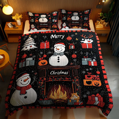Elegant Monochrome Christmas Eve WN1010123CL Duvet Cover Set