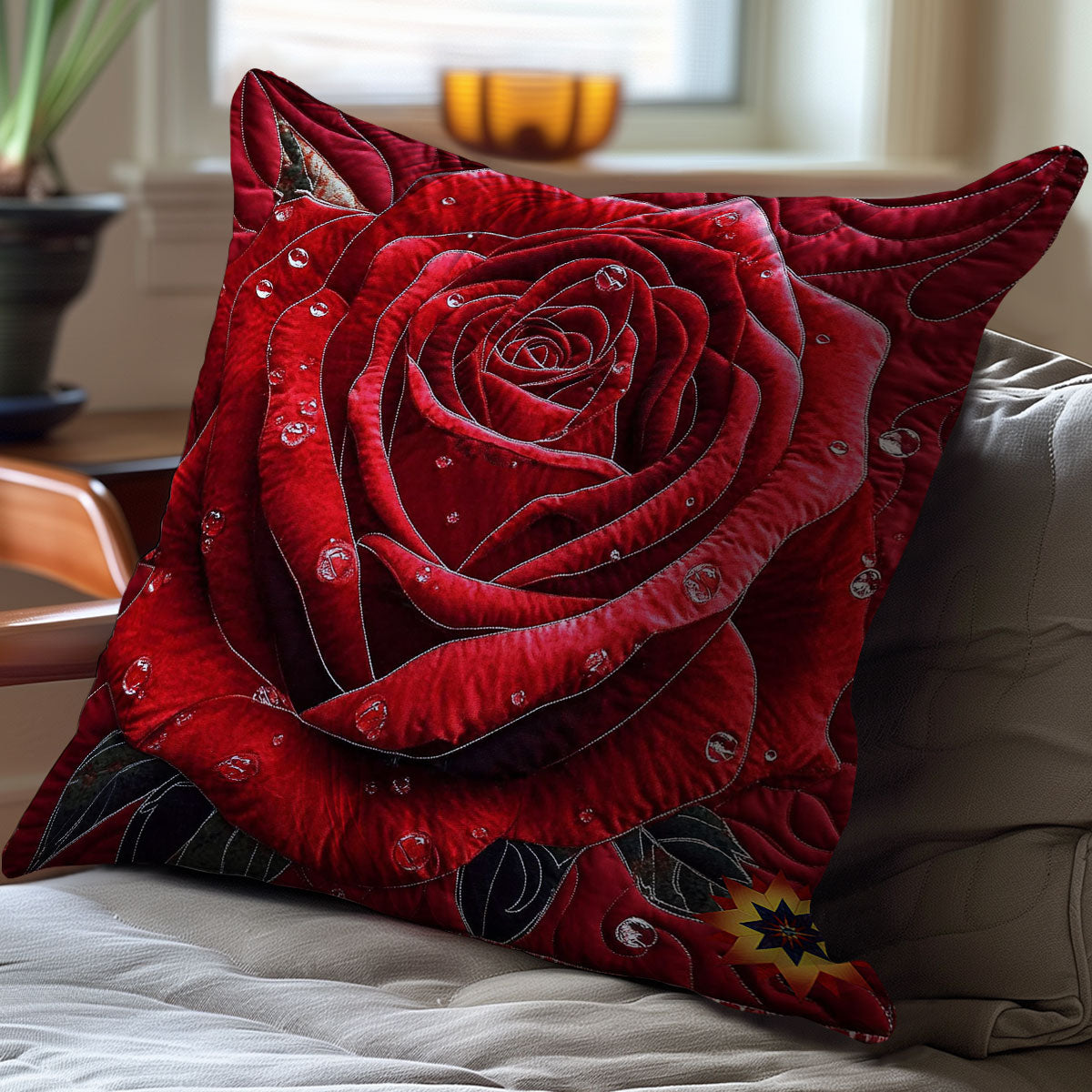 Red Rose WY2911076CL Quilt Pillow Case