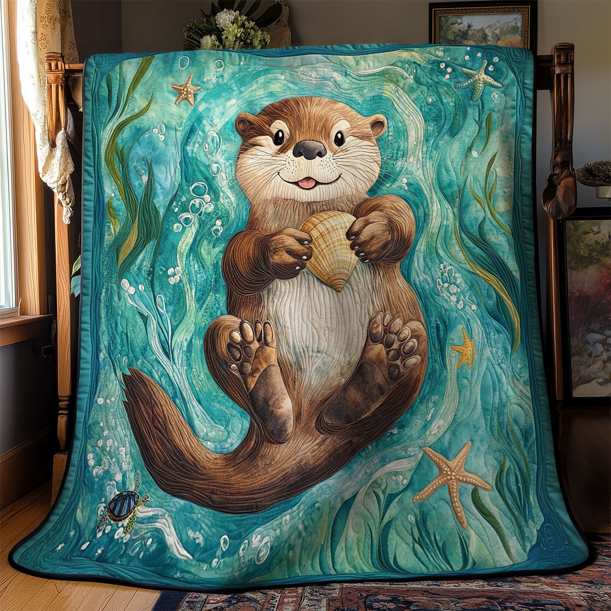 Laying Sea Otter WY1311022CL Quilt