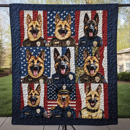 German Shepherd Police Guard WN2309012CL Quilt