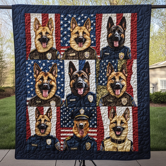 German Shepherd Police Guard WN2309012CL Quilt