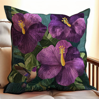Purple Hibicus Flower WY1211048CL Quilt Pillow Case