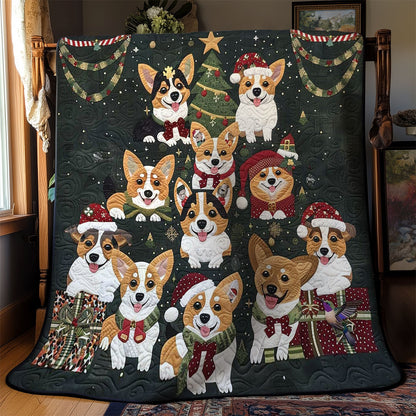 Corgi Christmas Joy WN3110033CL Quilt