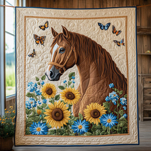 Floral Horse CW1906023CL Quilt