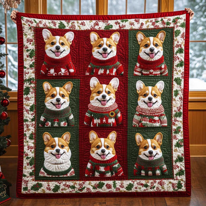 Christmas Sweater Corgi WP0310015CL Quilt