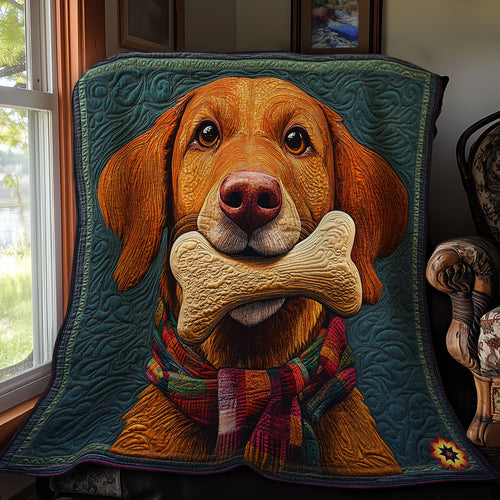 Bone Scrunched Dog WY0611018CL Quilt