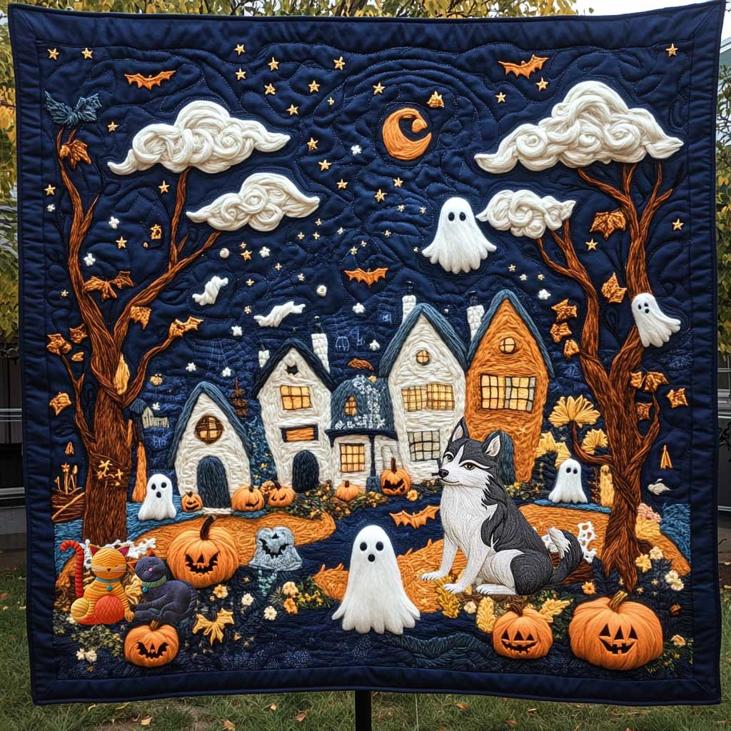 Dog's Spooktacular Night WN0210056CL Quilt