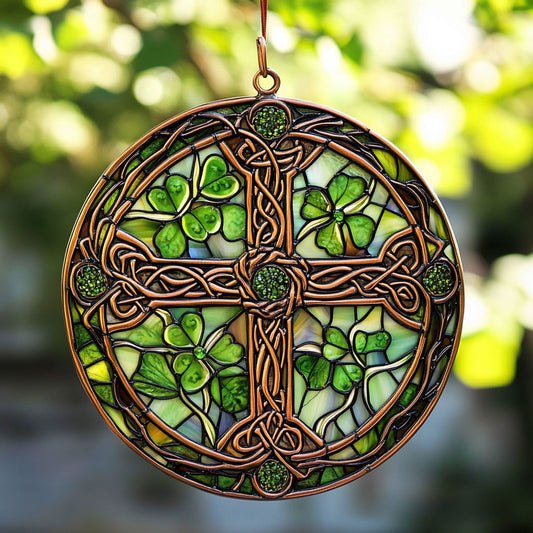 St Patrick Cross WY2202115CL Suncatcher