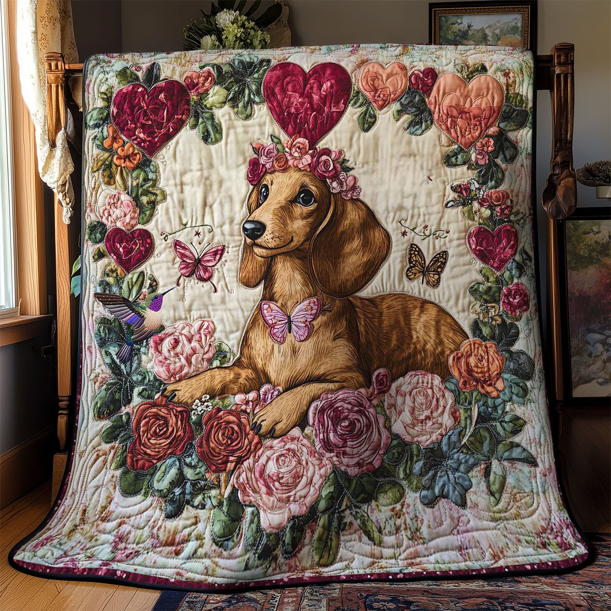 Valentine's Dachshund WN2412013CL Quilt