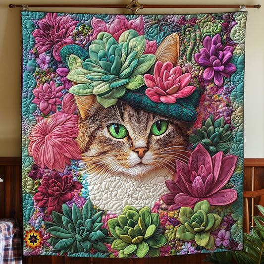 Succulent Cat WY1712027CL Quilt